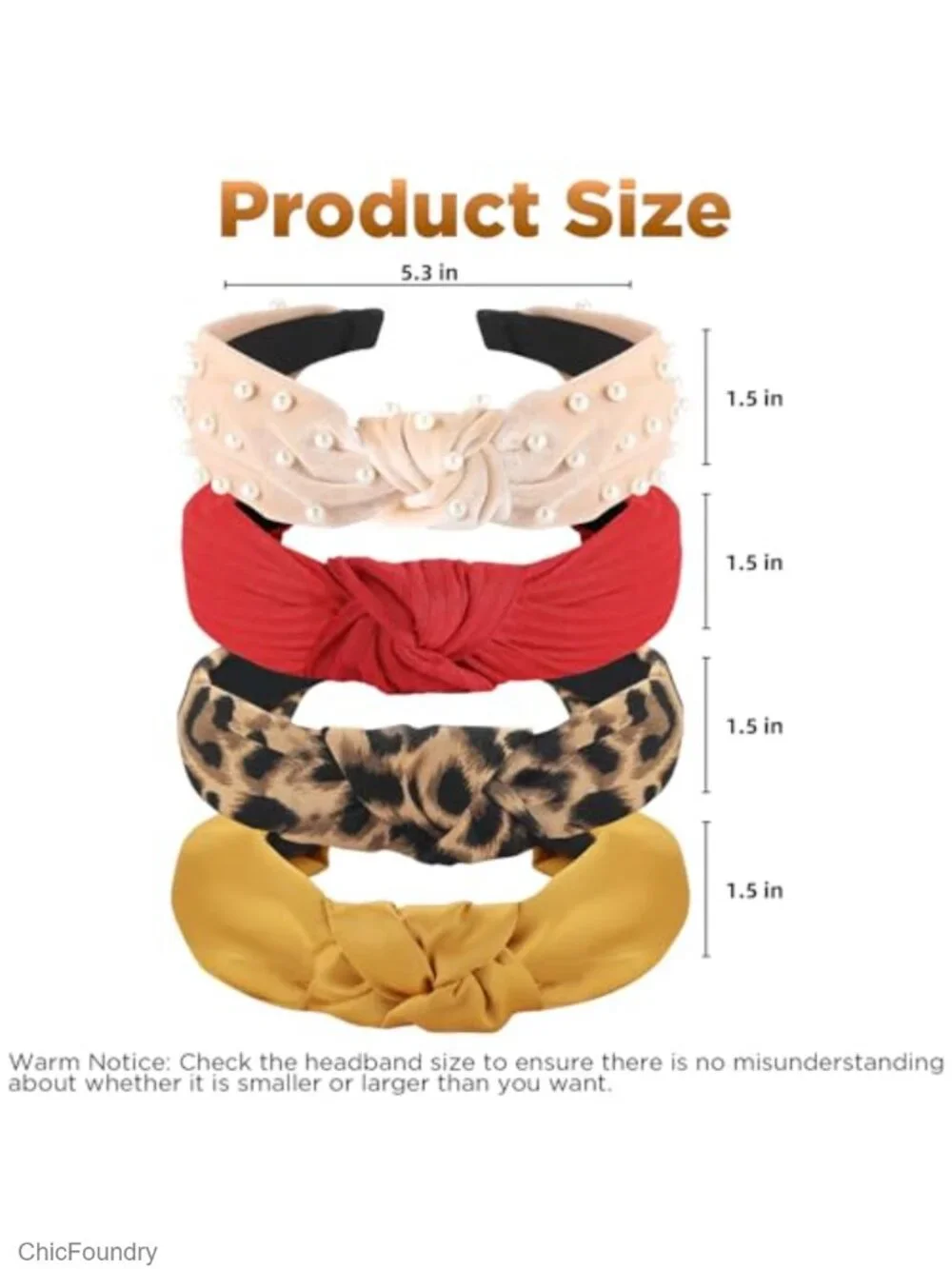 10 Pcs Knotted Headbands Velvet Chiffon Satin Pearl Wrap